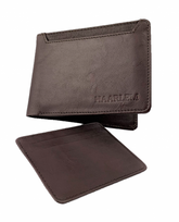 HAARLEM Men KUZE 23750 Leather Wallet With Cardholder Brown